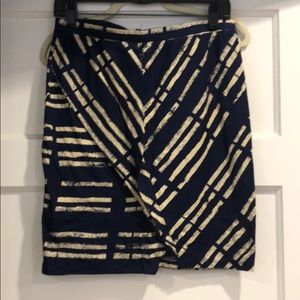 Alternative Apparel blue and beige striped skirt M